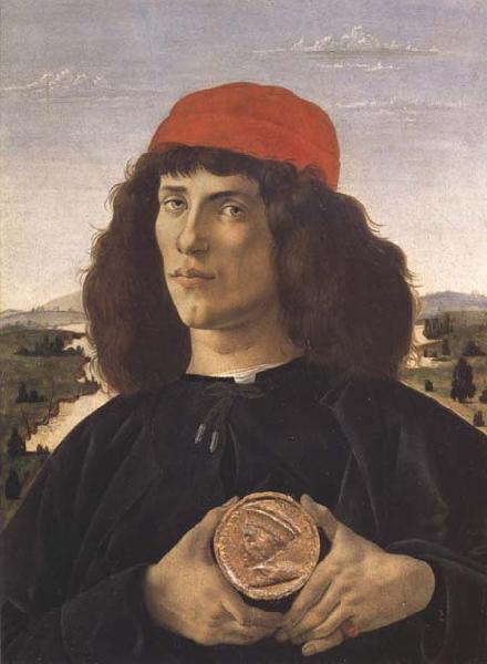 Sandro Botticelli Portrait of a Youth with a Medal Germany oil painting art